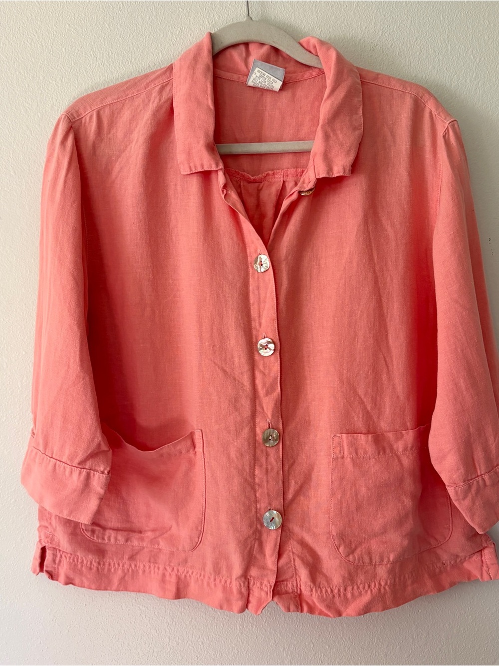 Vintage Two Star Dog Linen Jacket Blouse